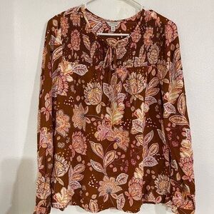 Lucky brand size M tunic long sleeve summer top